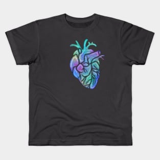 Opal Gemstone Anatomical Heart Kids T-Shirt